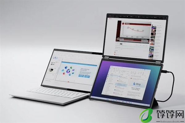 华硕推出MQ149CD双屏便携OLED显示器： 可同时连接两台设备